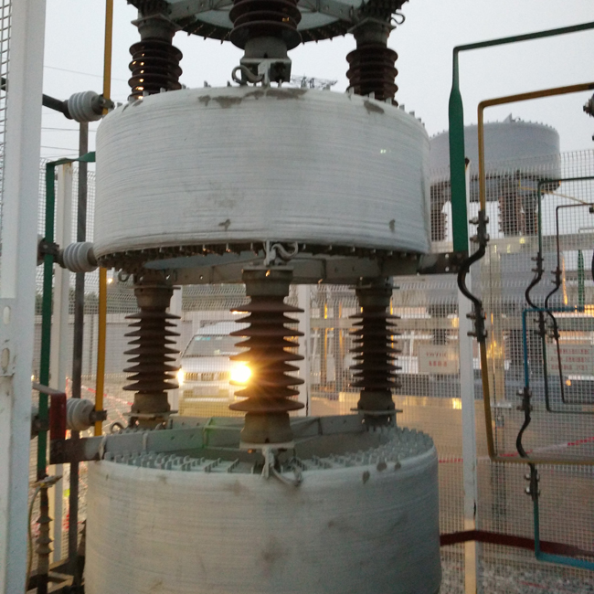 廣東佛山一所110kV大欖站、虹嶺站10kV 4組串聯(lián)電抗器外絕緣處理-（硅橡膠絕緣涂料）